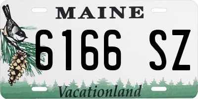 ME license plate 6166SZ