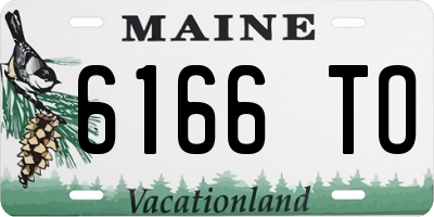 ME license plate 6166TO