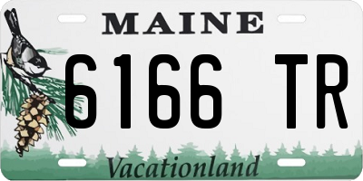 ME license plate 6166TR