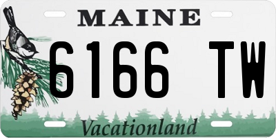 ME license plate 6166TW