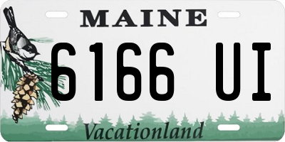 ME license plate 6166UI