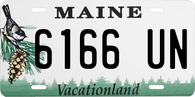 ME license plate 6166UN