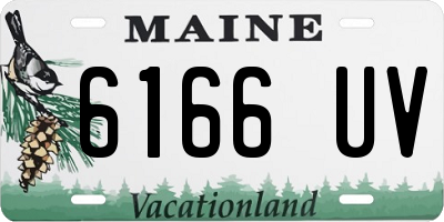 ME license plate 6166UV