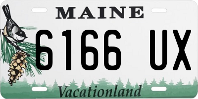 ME license plate 6166UX