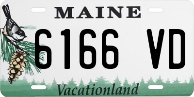 ME license plate 6166VD
