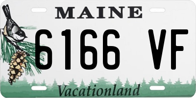 ME license plate 6166VF