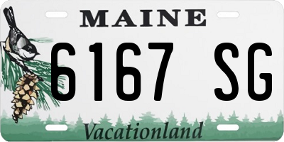 ME license plate 6167SG