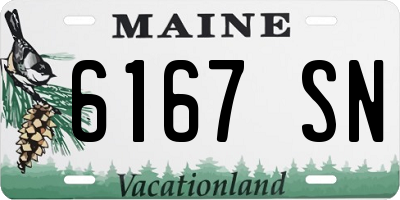 ME license plate 6167SN