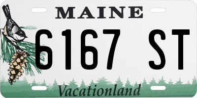ME license plate 6167ST