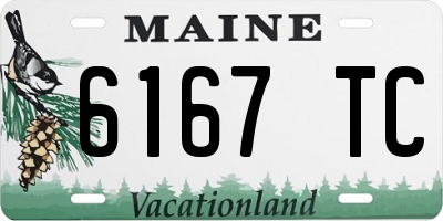 ME license plate 6167TC
