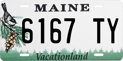 ME license plate 6167TY