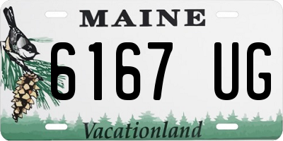 ME license plate 6167UG