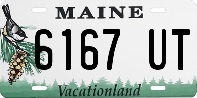 ME license plate 6167UT