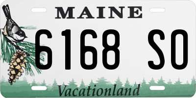 ME license plate 6168SO
