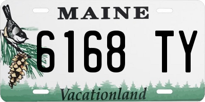ME license plate 6168TY