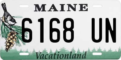 ME license plate 6168UN