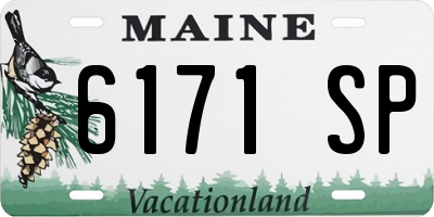 ME license plate 6171SP