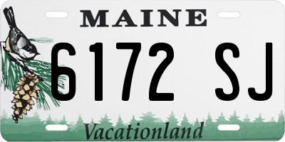ME license plate 6172SJ