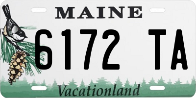 ME license plate 6172TA