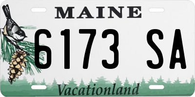 ME license plate 6173SA