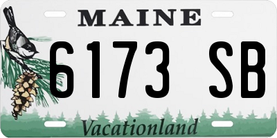 ME license plate 6173SB