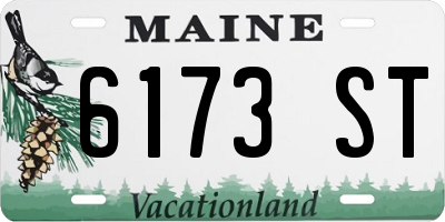 ME license plate 6173ST