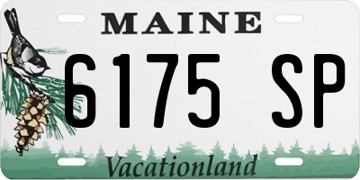 ME license plate 6175SP