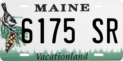 ME license plate 6175SR