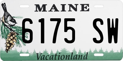 ME license plate 6175SW
