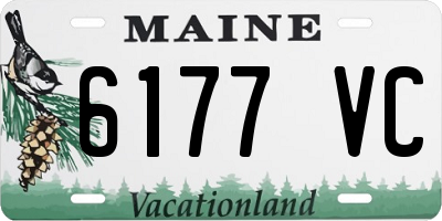 ME license plate 6177VC