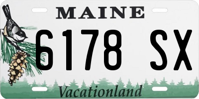 ME license plate 6178SX