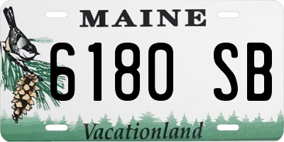 ME license plate 6180SB