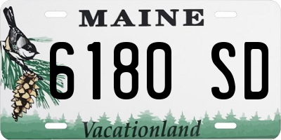 ME license plate 6180SD