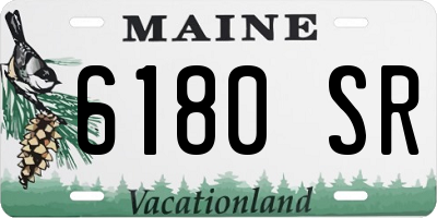 ME license plate 6180SR