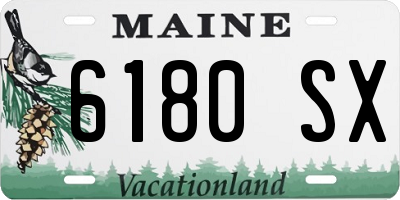 ME license plate 6180SX
