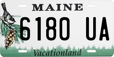 ME license plate 6180UA