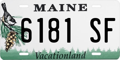 ME license plate 6181SF