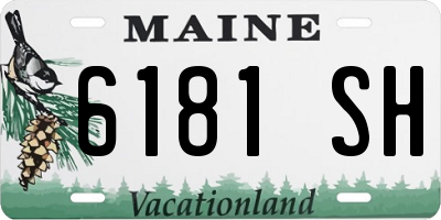 ME license plate 6181SH