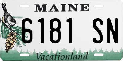 ME license plate 6181SN