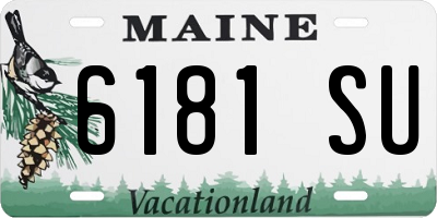 ME license plate 6181SU