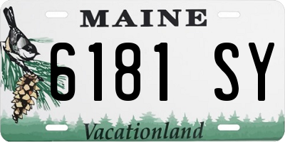 ME license plate 6181SY