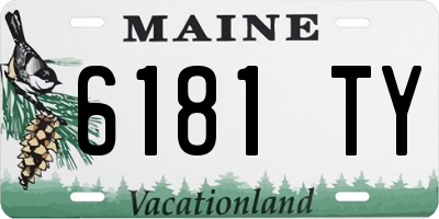ME license plate 6181TY
