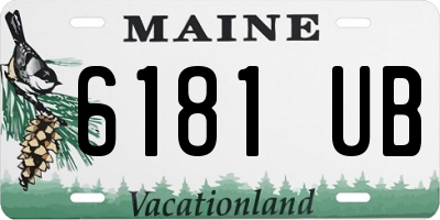 ME license plate 6181UB