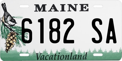 ME license plate 6182SA