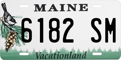ME license plate 6182SM