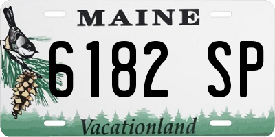 ME license plate 6182SP