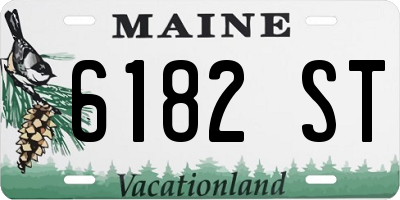 ME license plate 6182ST