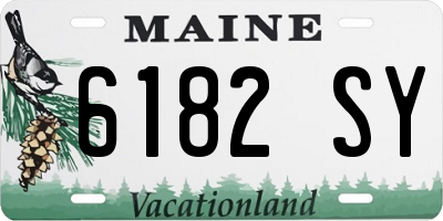 ME license plate 6182SY