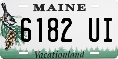 ME license plate 6182UI