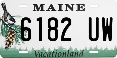 ME license plate 6182UW